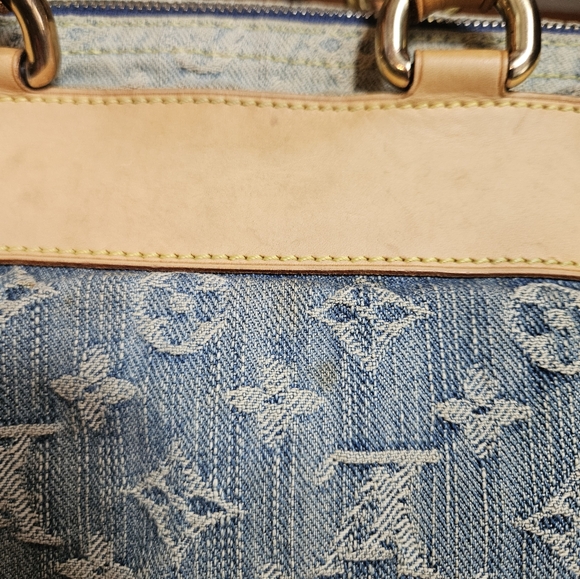 Auth LOUIS VUITTON Neo Speedy Denim Jean Handbag - Picture 13 of 17